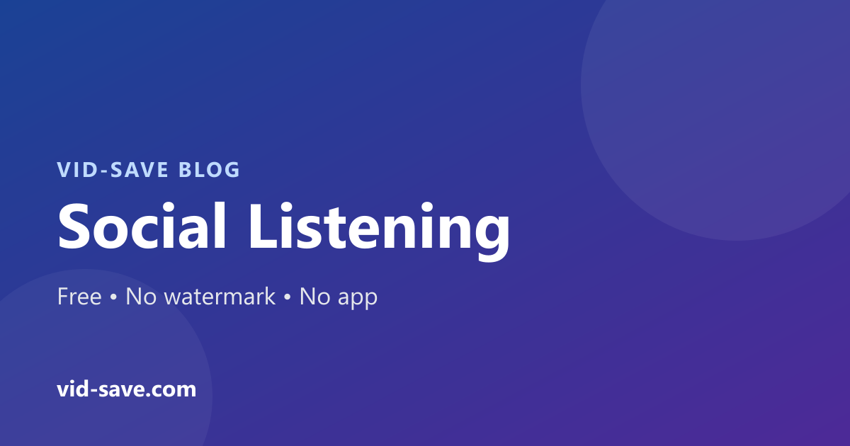 Social Listening on Networking Platforms: Understanding Audiences