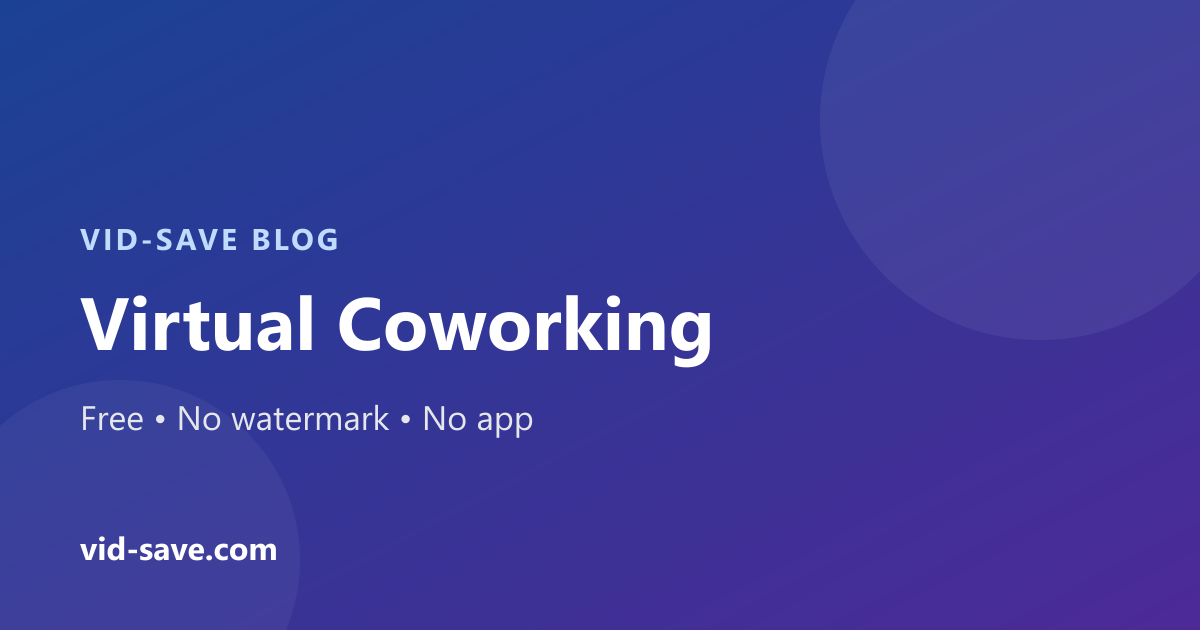 Virtual Coworking on Social Networking: Redefining Workspaces